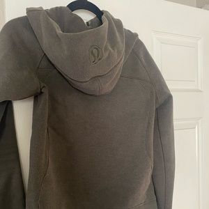Heathered Olive Scuba Hoodie.